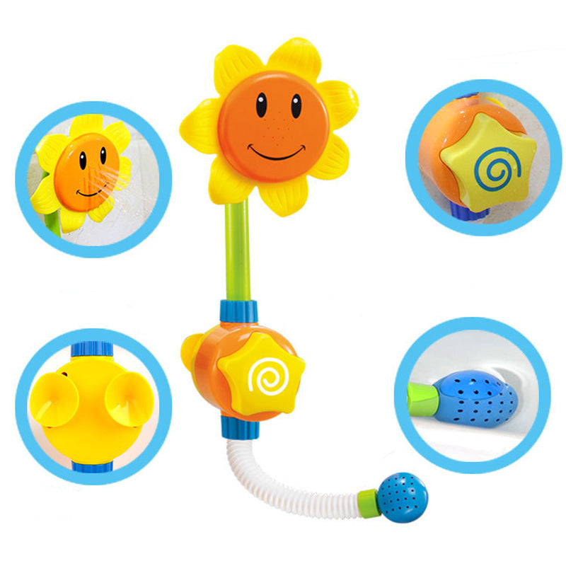 Girasol Sonriente: Regadera Portátil y Molinillo de Baño