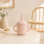 Sorbo de Autonomía - Vaso con Pajilla de Silicona Antigoteo para Bebés